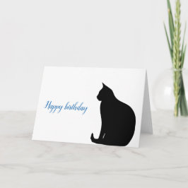 Black Cat Silhouette Geburtstag Karte