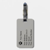 Black Cat Silhouette Gepäckanhänger (Rückseite vertikal)