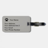 Black Cat Silhouette Gepäckanhänger (Rückseite horizontal)