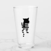 Black Cat Silhouette Glas (Vorderseite)
