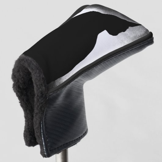 Black Cat Silhouette Golf Headcover (3/4 Vorderseite)