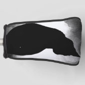Black Cat Silhouette Golf Headcover (Vorderseite)