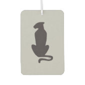 Black Cat Silhouette, graues Auto-Lufterfrischer Autolufterfrischer (Vorderseite)