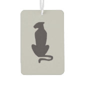 Black Cat Silhouette, graues Auto-Lufterfrischer Autolufterfrischer (Rückseite)