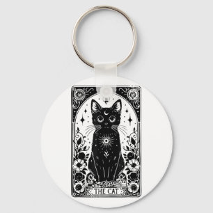 Black Cat Silhouette Grunge Style Geschenk für Men Schlüsselanhänger