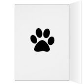 Black Cat Silhouette Grußkarte (Innen (Links))