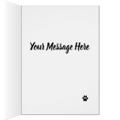 Black Cat Silhouette Grußkarte (Innen (Rechts))