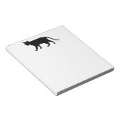 Black Cat Silhouette Kitten Purr Meow Simple Art Notizblock (angewinkelt)