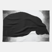 Black Cat Silhouette Küchentücher (Horizontal)