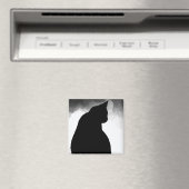 Black Cat Silhouette Magnet (In Situ (Geschirrspüler))