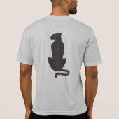 Black Cat Silhouette Männer Grau Sport-Tek T - Shi T-Shirt (Rückseite)