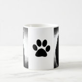 Black Cat Silhouette mit Paw Kaffeetasse (Mittel)