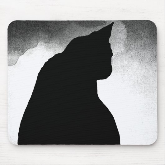 Black Cat Silhouette Mouse Pad Mousepad (Vorne)