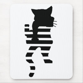 Black Cat Silhouette Mousepad