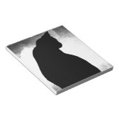 Black Cat Silhouette Notizblock (angewinkelt)