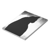 Black Cat Silhouette Notizblock (Rotiert)