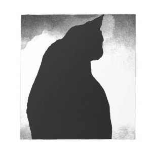 Black Cat Silhouette Notizblock