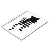 Black Cat Silhouette Notizblock (Linke Seite)