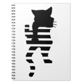 Black Cat Silhouette Notizblock (Vorderseite)