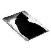Black Cat Silhouette Notizblock (Rechte Seite)