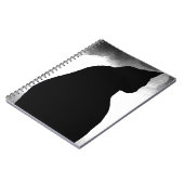 Black Cat Silhouette Notizblock (Linke Seite)