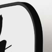 Black Cat Silhouette Pickleball Schläger (Linke Seite)