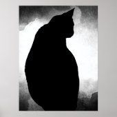Black Cat Silhouette Poster (Vorne)