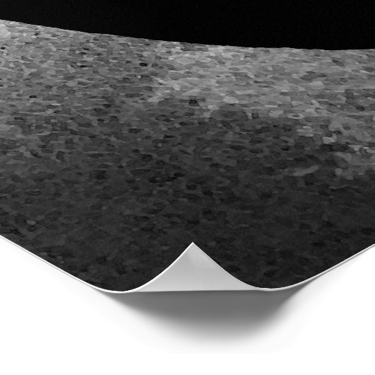 Black Cat Silhouette Poster (Ecke)