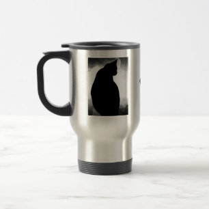 Black Cat Silhouette Reisebecher