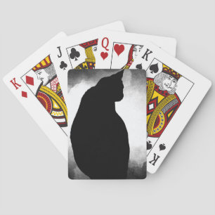 Black Cat Silhouette Spielkarten