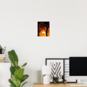 Black Cat Silhouette Sunset Poster (Heimbüro)