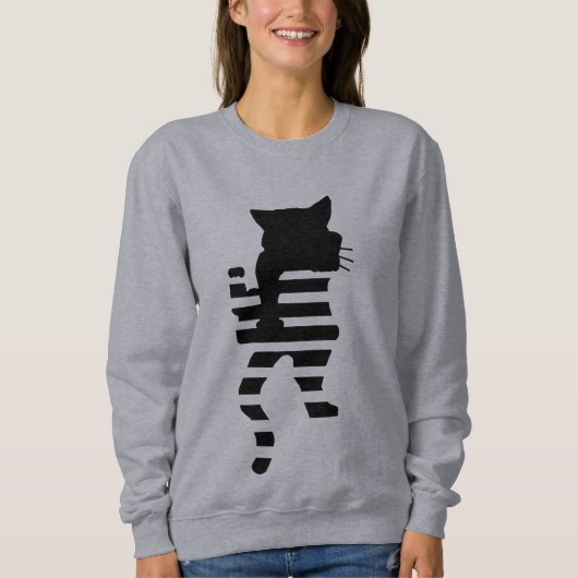 Black Cat Silhouette Sweatshirt (Vorderseite)