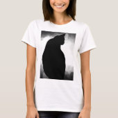 Black Cat Silhouette T - Shirt (Vorderseite)