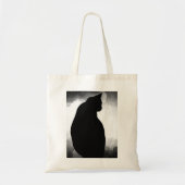 Black Cat Silhouette Tote Tasche (Vorne)
