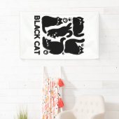 Black Cat Silhouetten - Niedliches Feline Design Banner (Insitu)