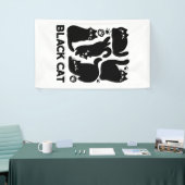 Black Cat Silhouetten - Niedliches Feline Design Banner (Messeveranstaltung)