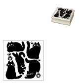 Black Cat Silhouetten - Niedliches Feline Design Gummistempel (Stempel)
