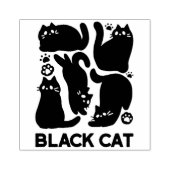 Black Cat Silhouetten - Niedliches Feline Design Gummistempel (Prägung)