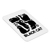 Black Cat Silhouetten - Niedliches Feline Design Magnet (Rechte Seite)