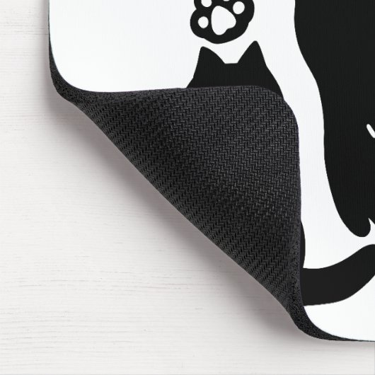 Black Cat Silhouetten - Niedliches Feline Design Mousepad (Ecke)