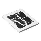 Black Cat Silhouetten - Niedliches Feline Design Notizblock (angewinkelt)