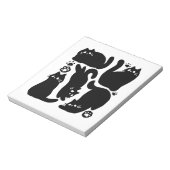 Black Cat Silhouetten - Niedliches Feline Design Notizblock (Rotiert)