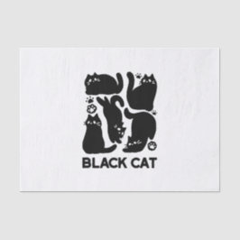 Black Cat Silhouetten - Niedliches Feline Design Seidenpapier