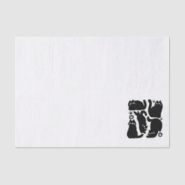 Black Cat Silhouetten - Niedliches Feline Design Seidenpapier