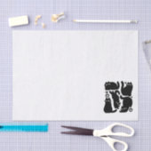 Black Cat Silhouetten - Niedliches Feline Design Seidenpapier (Handwerk)