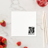 Black Cat Silhouetten - Niedliches Feline Design Serviette (Beispiel)