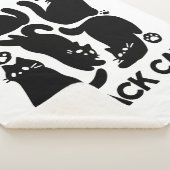 Black Cat Silhouetten - Niedliches Feline Design Sherpadecke (3/4)