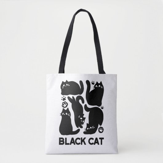 Black Cat Silhouetten - Niedliches Feline Design Tasche (Vorderseite)