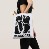 Black Cat Silhouetten - Niedliches Feline Design Tasche (Von Nahem)