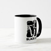 Black Cat Silhouetten - Niedliches Feline Design Tasse (VorderseiteRechts)